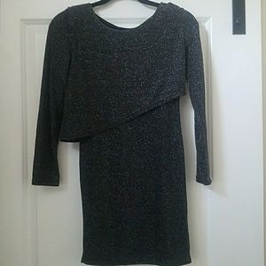 Black and silver knit dress